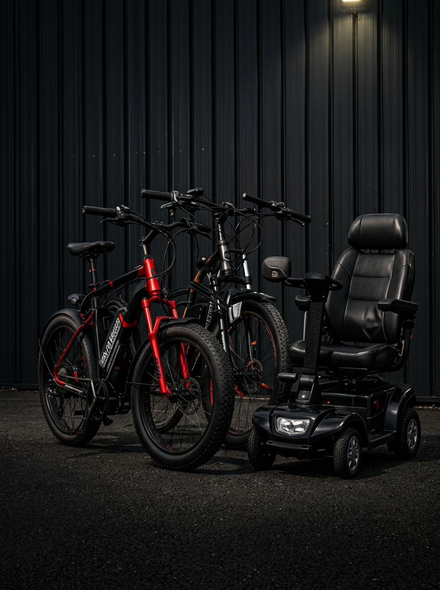 E-bike, mobility scooter and bicycle storage and rentals in Benidorm, Alicante province Spain